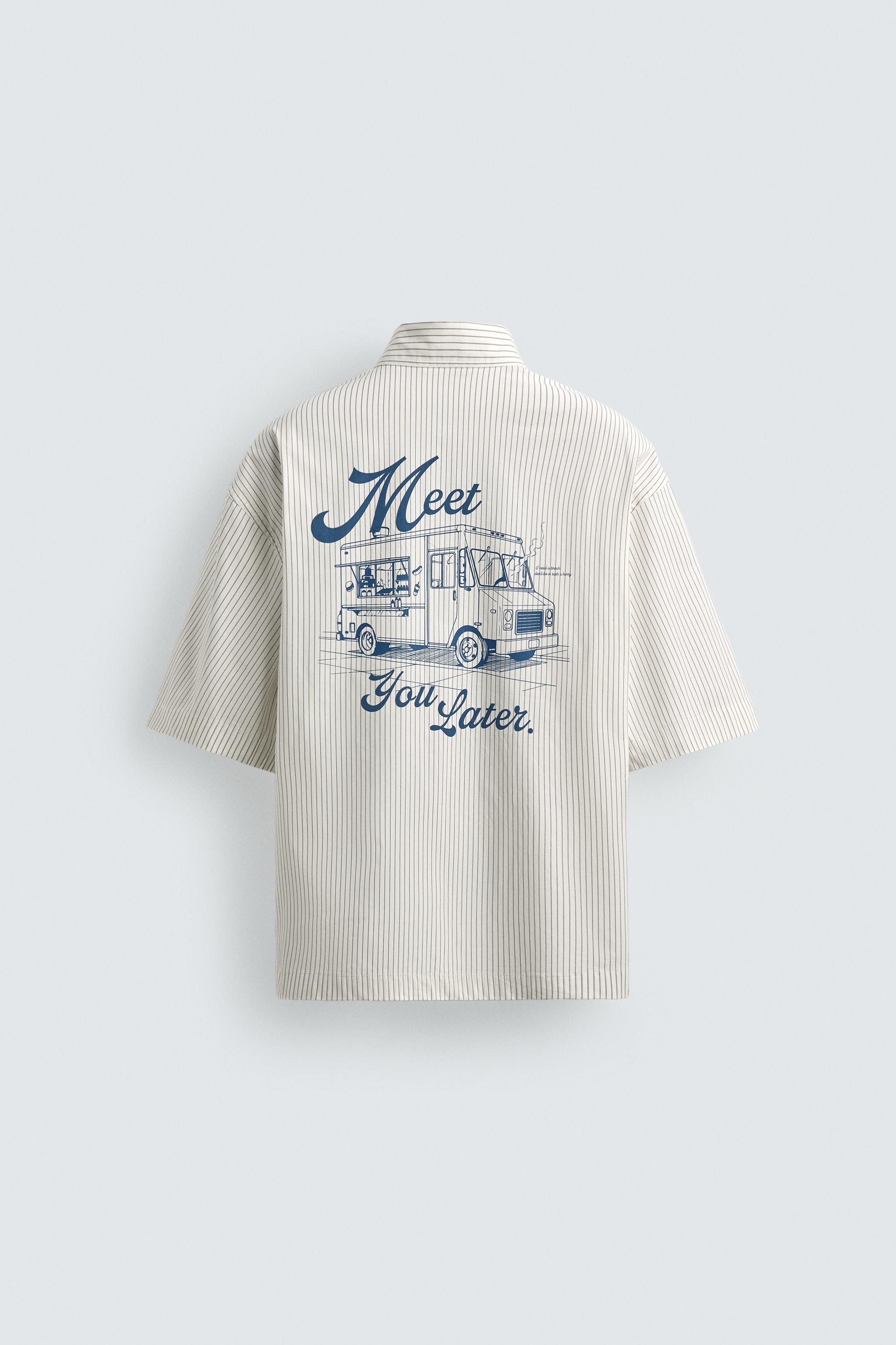 CHEMISE À RAYURES IMPRIMÉ COMBINÉ